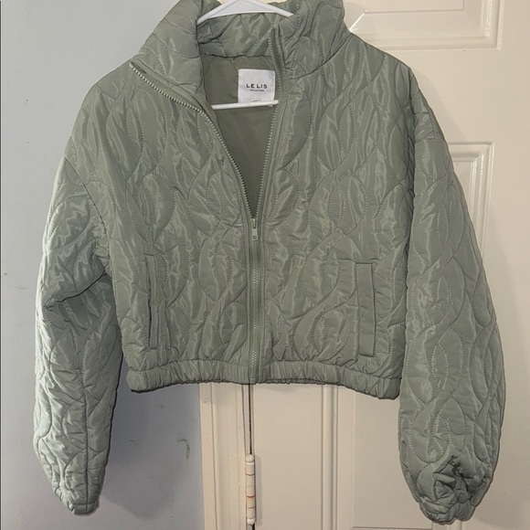 Le lis Green Quilted Cropped Jacket - Picture 3 of 10